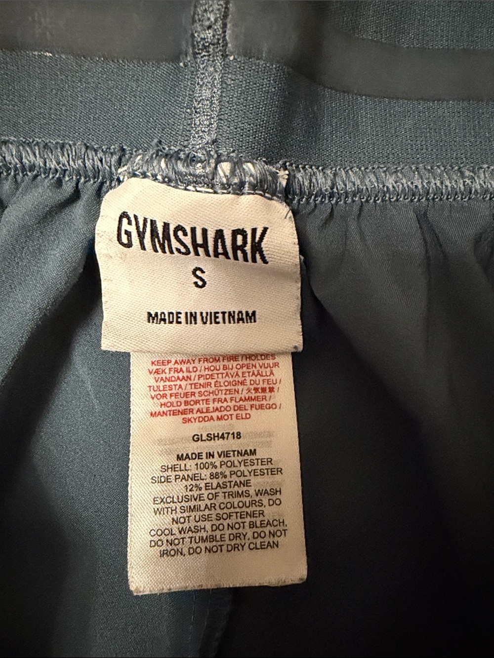 Gymshark Women's Blue/Green Athletic Shorts - Picture 2 of 6